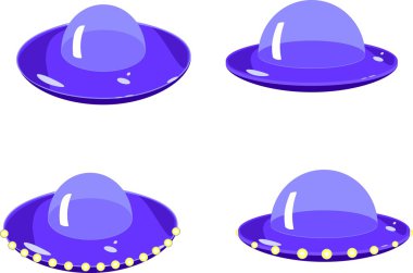 uçan daire beyaz arka plan üzerinde