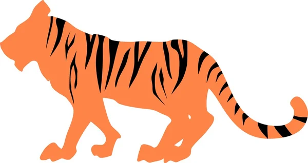 Silueta de rayas de tigre — Vector de stock