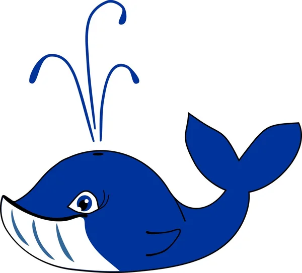 Baleine sur fond blanc — Image vectorielle