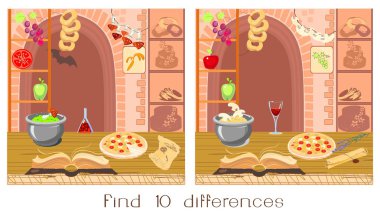 Find ten differences clipart
