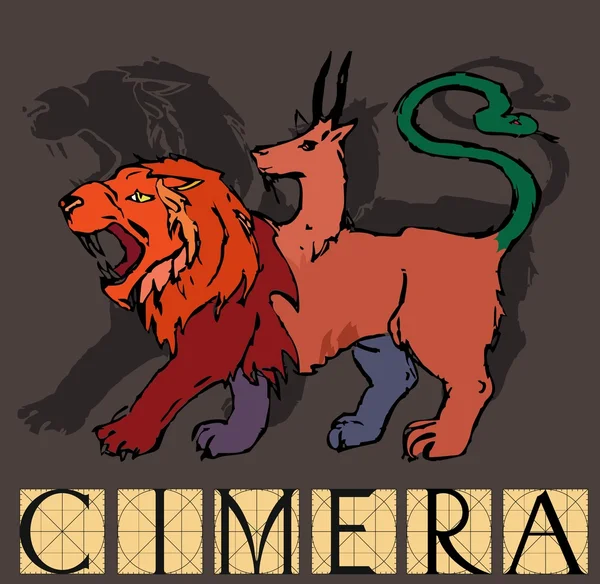 Mytické monstrum Chiméru — Stockový vektor