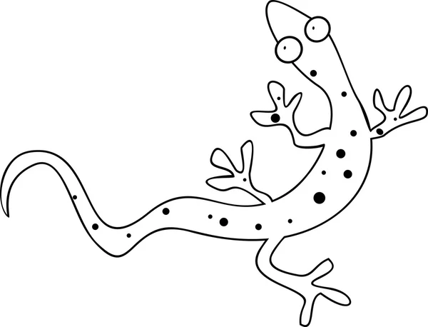 Розмальовки з милою ящіркою — стоковий вектор