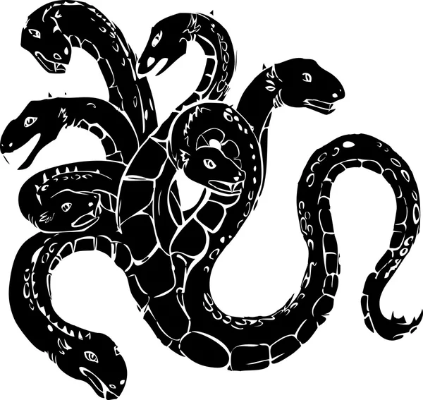 Hydra sobre fondo blanco — Vector de stock