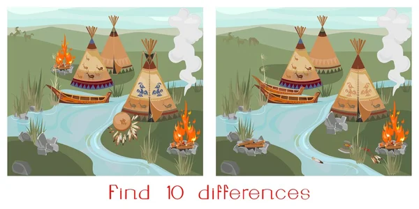 Trouver dix différences — Image vectorielle