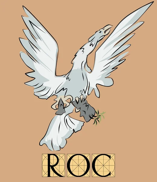 Roc птах з назвою — стоковий вектор