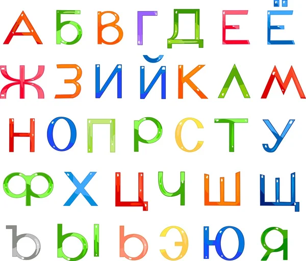 Farbenfrohes russisches Alphabet — Stockvektor