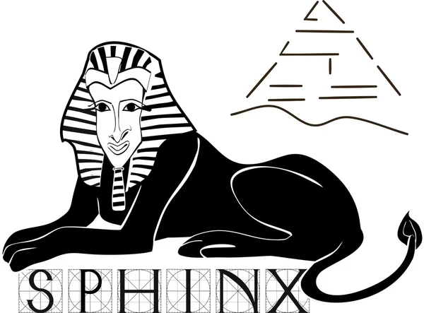 Sphinx with title — Stock Vector