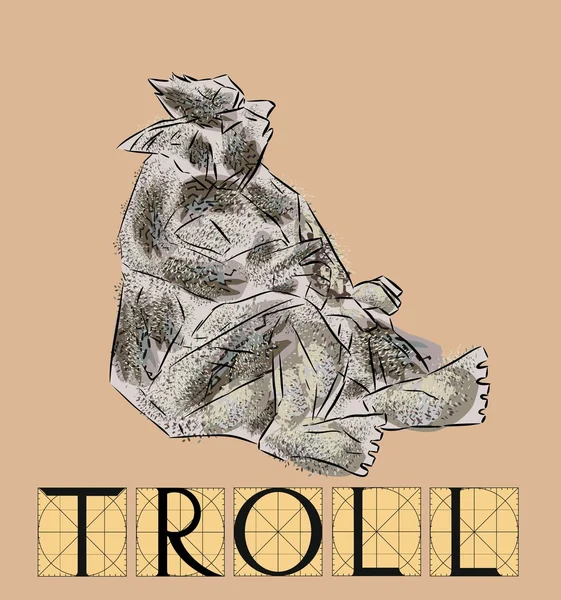 Troll com título — Vetor de Stock