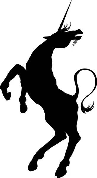 Silhouette of unicorn — Stock Vector