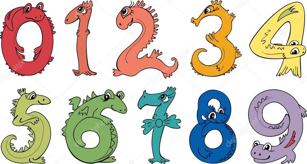 Numbers in form of animals