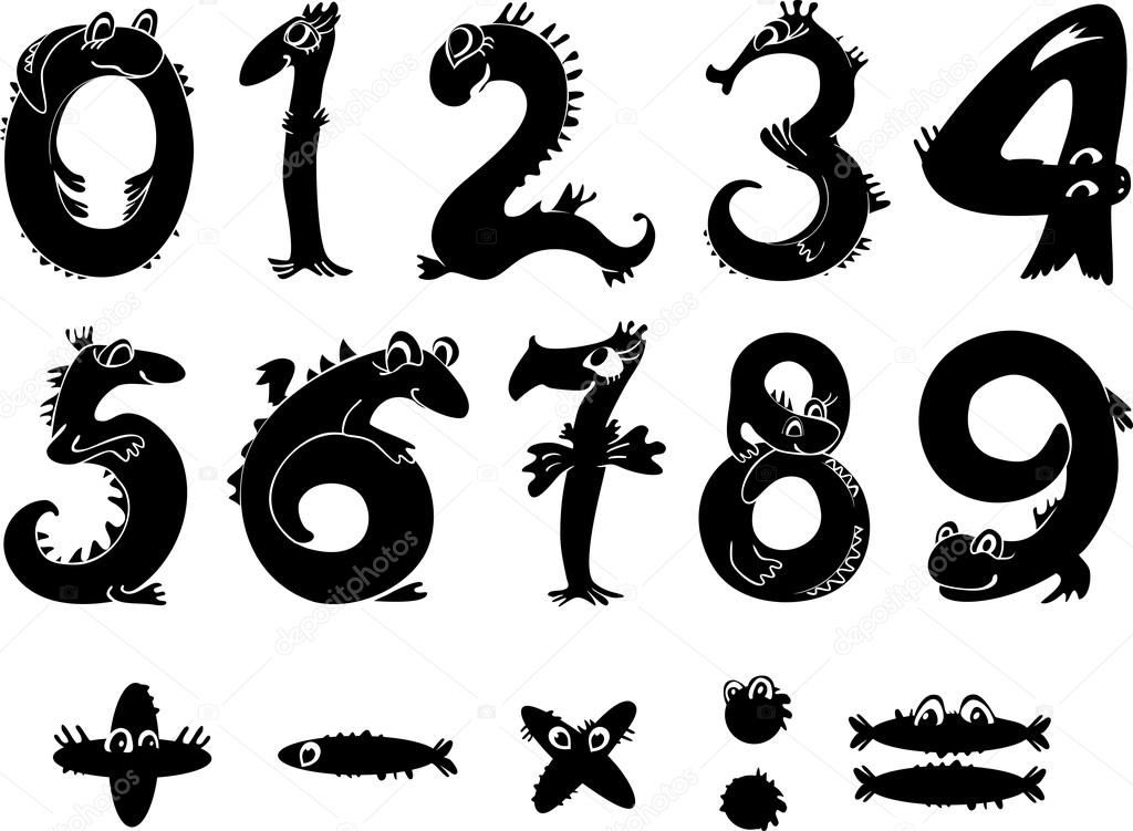 Numbers in form of animals