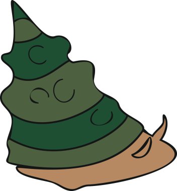 Beyaz arka plan üzerinde deniz salyangoz