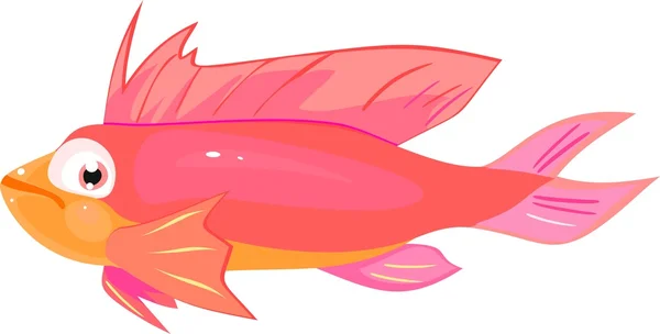 Pesce di mare rosa — Vettoriale Stock