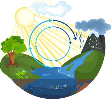 The water cycle clipart