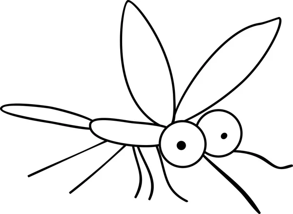 Coloring page with  mosquito — Stock Vector