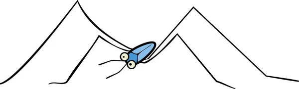 흰색 바탕에 물 스 트라이 더 — 스톡 벡터