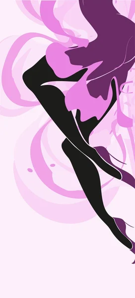 Cancan bailarina fondo — Vector de stock