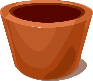 saksıyı beyaz zemin üzerine