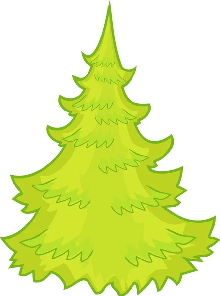 Sapin vert sur fond blanc — Image vectorielle