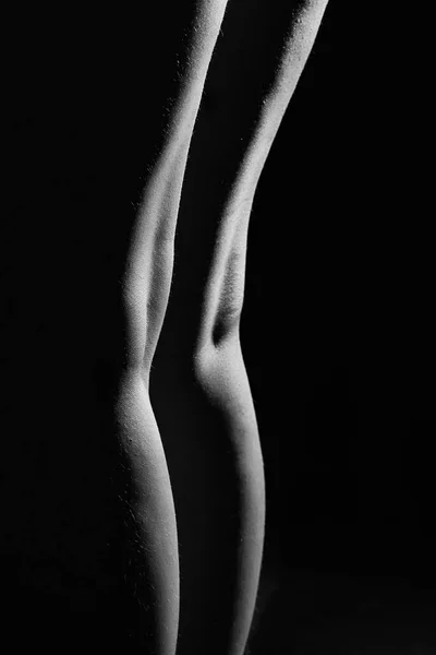 Línea Blanca Negra Del Cuerpo Femenino Espalda Caderas Nalgas —  Fotos de Stock