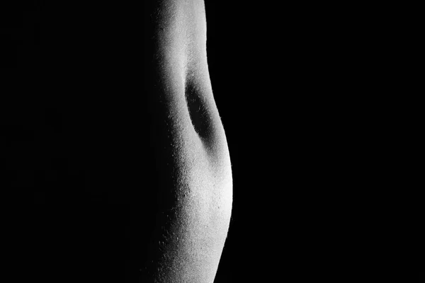 Ligne Noire Blanche Corps Féminin Dos Hanches Fesses — Photo