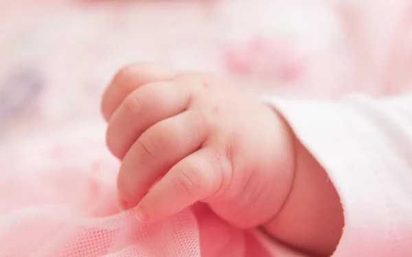 Cute Newborn Hand Pink Color — Stock Photo, Image