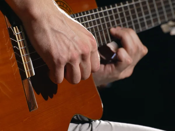 Acoustic guitar player — Stock Photo, Image