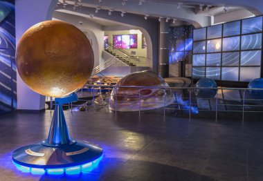 Moskova, Rusya - 28 Eylül: Moskova Planetarium sergide 
