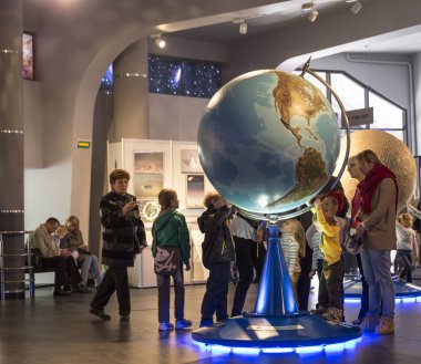 Moskova, Rusya - 28 Eylül: Moskova Planetarium sergide 
