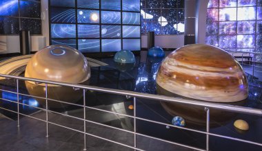 Moskova, Rusya - 28 Eylül: Moskova Planetarium sergide 