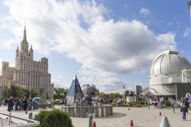 Moskova, Rusya - 28 Eylül: Moskova Planetarium sergide 