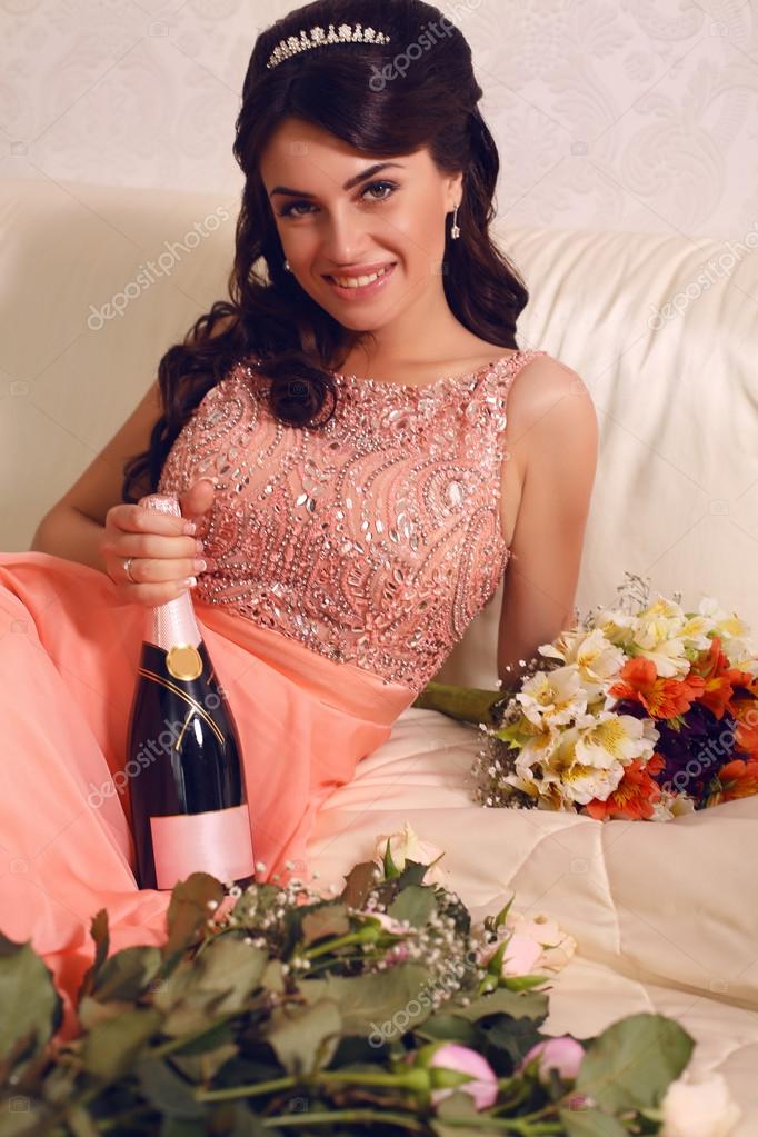 Vestido de sales noiva coral