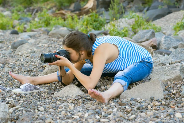 Fotógrafo a trabalhar — Fotografia de Stock