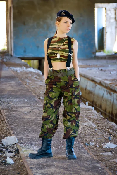 Girl in uniform — Stock Photo, Image