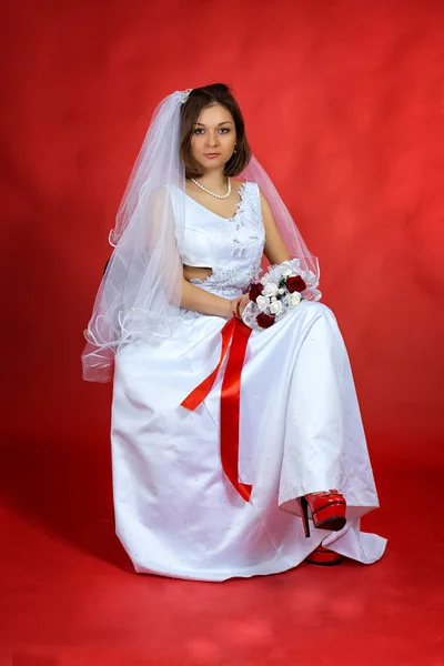 Bride in the past — Stock Photo, Image