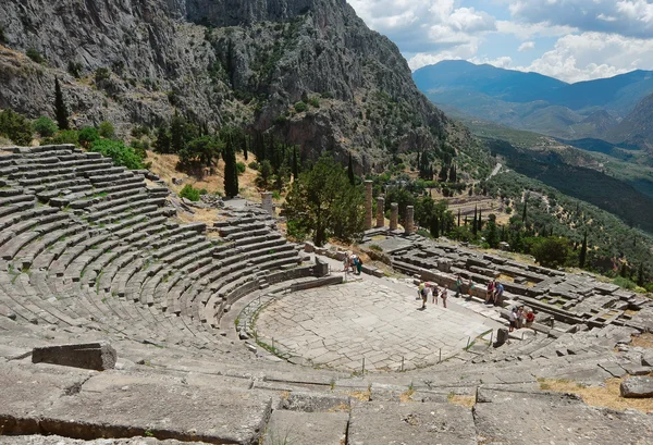 El Teatro en Delphi, Grecia — Foto de Stock