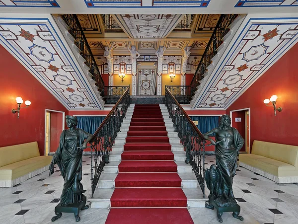 The main staircase in Achilleion palace, Corfu, Greece — Stock Photo, Image