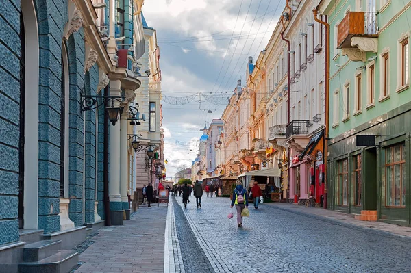 Vista Serale Centro Paesaggio Urbano Chernivtsi Ucraina — Foto Stock