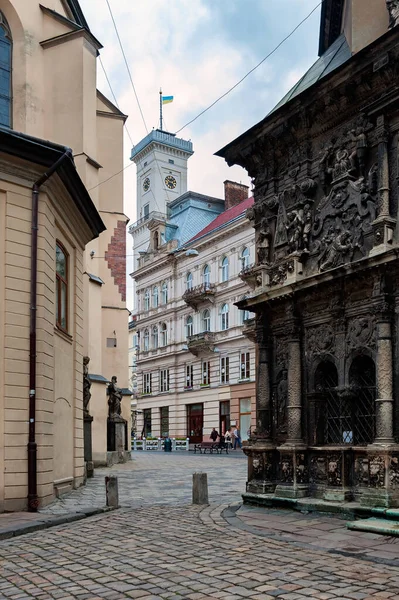 Starobylé Městské Město Lvově Ukrajina — Stock fotografie
