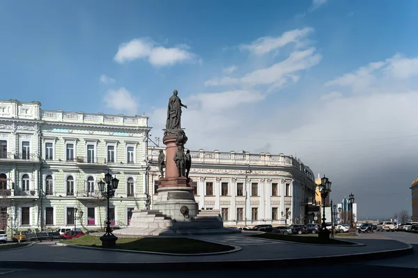 Monumento Imperatriz Catarina Magna Centro Cidade Odesa Ucrânia — Fotografia de Stock