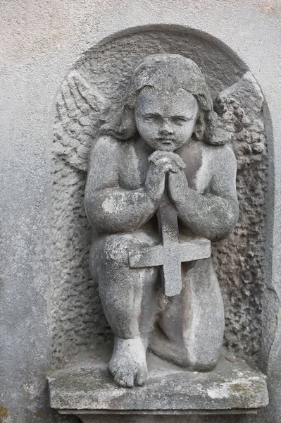 Grabenengel Relief Auf Dem Lytschakiv Friedhof Lviv Ukraine — Stockfoto