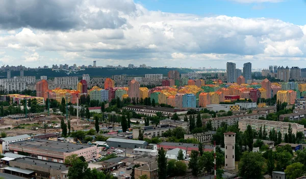 Kyiv Paisagem Urbana Aérea Ucrânia — Fotografia de Stock