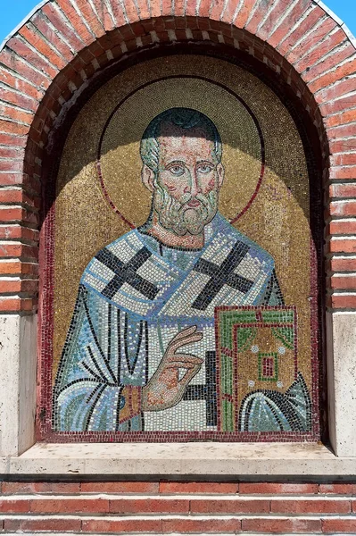 Mosaico Del Santo Iglesia San Nicolás Batumi Georgia —  Fotos de Stock