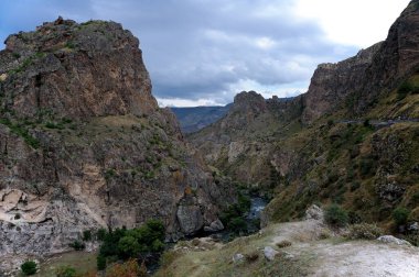 Georgia 'daki Dağ Vadisi manzarası