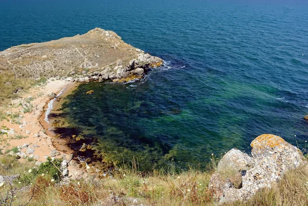 Ovanifrån Till Cosmonaut Bay Azov Havet Krim Ukraina — Stockfoto