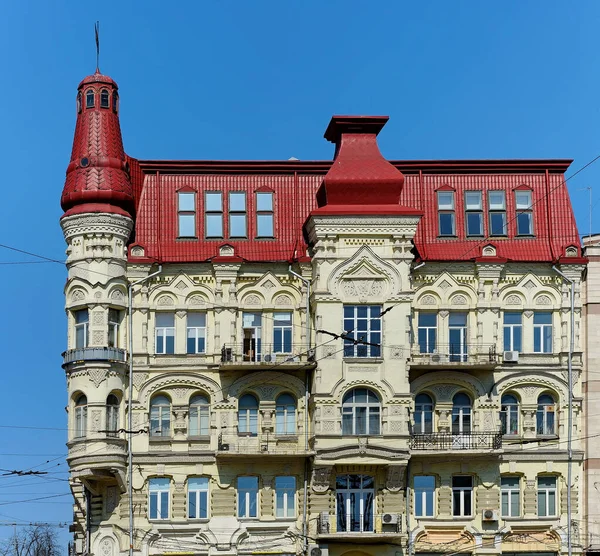 Fachada Antigo Edifício Histórico Kiev Ucrânia — Fotografia de Stock