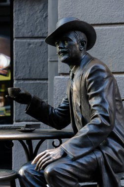 Ukrayna 'daki Kyiv Geçidi' nde Wladışlaw Horodecki Anıtı (Kyiv, Ukrayna)