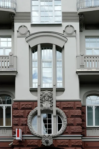 Fachada Ornamentada Edifício Antigo Kiev Ucrânia — Fotografia de Stock