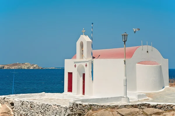 A templom Mykonos, Görögország — Stock Fotó