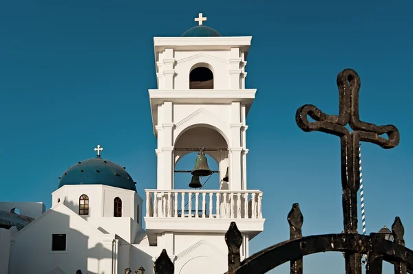 Church bell tower, Santorini, Greece — Stock Photo, Image